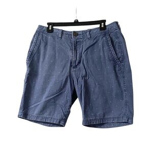 Abercrombie & Fitch Mens Size 34” Blue Chino Cotton Y2K 8” Inseam Shorts